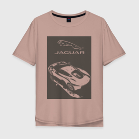 Мужская футболка хлопок Oversize с принтом Jaguar   этим всё сказано в Петрозаводске, 100% хлопок | свободный крой, круглый ворот, “спинка” длиннее передней части | car | jaguar | power | prestige | автомобиль | мощь | престиж | тачка | точило | ягуар