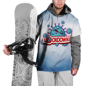 Накидка на куртку 3D с принтом Lockdown в Тюмени, 100% полиэстер |  | Тематика изображения на принте: art | covid | covid19 | virus | арт | вирус | графика | коронавирус