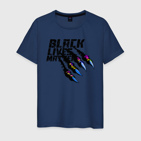Мужская футболка хлопок с принтом Black Lives Matter 2022 в Тюмени, 100% хлопок | прямой крой, круглый вырез горловины, длина до линии бедер, слегка спущенное плечо. | black lives matter | арт | блек лайвс метте | графити | минимализм | царапины
