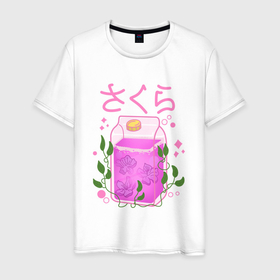 Мужская футболка хлопок с принтом Виноградный сок , 100% хлопок | прямой крой, круглый вырез горловины, длина до линии бедер, слегка спущенное плечо. | Тематика изображения на принте: japan | juice | иероглифы | лоза | напиток | поп арт | япония