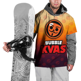Накидка на куртку 3D с принтом Бабл Квас Bubble Kvas, логотип , 100% полиэстер |  | Тематика изображения на принте: bubble cvas | bubble kvas | bubble квас | meme | баббл квас | бабл квас | бабле квас | мемы