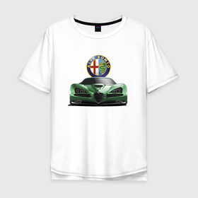 Мужская футболка хлопок Oversize с принтом Alfa Romeo Motorsport Racing Team , 100% хлопок | свободный крой, круглый ворот, “спинка” длиннее передней части | alfa romeo | car | italy | motorsport | power | prestige | racing | team | автомобиль | автоспорт | альфа ромео | гонка | италия
