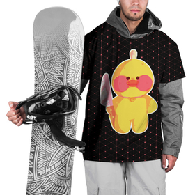 Накидка на куртку 3D с принтом LALAFANFAN   МИЛАЯ | Графика в Тюмени, 100% полиэстер |  | Тематика изображения на принте: duck | fanfan | lala | lalafanfan | игрушка | корейская | лала | лалафанфан | малыш | милая | милота | мягкая | плюшевая | треугольники | утенок | утка | уточка | фанфан