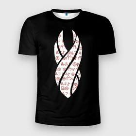 Мужская футболка 3D Slim с принтом Источник зла в Екатеринбурге, 100% полиэстер с улучшенными характеристиками | приталенный силуэт, круглая горловина, широкие плечи, сужается к линии бедра | dead space | космос | логотип | символы