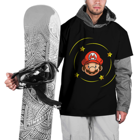 Накидка на куртку 3D с принтом Звездочки вокруг Марио в Курске, 100% полиэстер |  | game | games | mario | star | stars | звёздочки | звёзды | игра | игры | марио