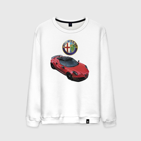 Мужской свитшот хлопок с принтом Alfa Romeo   просто мечта в Курске, 100% хлопок |  | Тематика изображения на принте: alfa romeo | car | italy | motorsport | power | prestige | racing | team | автомобиль | автоспорт | альфа ромео | гонка | италия