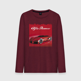 Мужской лонгслив хлопок с принтом Alfa Romeo   красная мечта в Петрозаводске, 100% хлопок |  | Тематика изображения на принте: alfa romeo | car | italy | motorsport | power | prestige | racing | team | автомобиль | автоспорт | альфа ромео | гонка | италия