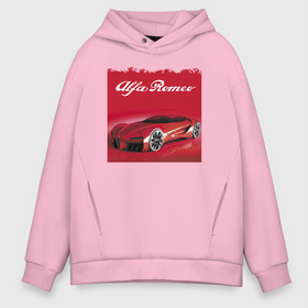 Мужское худи Oversize хлопок с принтом Alfa Romeo   красная мечта , френч-терри — 70% хлопок, 30% полиэстер. Мягкий теплый начес внутри —100% хлопок | боковые карманы, эластичные манжеты и нижняя кромка, капюшон на магнитной кнопке | Тематика изображения на принте: alfa romeo | car | italy | motorsport | power | prestige | racing | team | автомобиль | автоспорт | альфа ромео | гонка | италия
