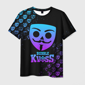 Мужская футболка 3D с принтом BUBBLE KVASS | ИГРА БАБЛ КВАС , 100% полиэфир | прямой крой, круглый вырез горловины, длина до линии бедер | brawl stars | бабл квас | баблквас | бравл старс | игра | мем