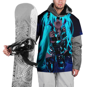 Накидка на куртку 3D с принтом Мику Хатсуне | Ахегао , 100% полиэстер |  | ahegao | handcuffs | hatsune | headphones | miku | music | neon | waifu | ахегао | вайфу | девушка | жена | мику | музыка | наручники | наушники | неон | хатсуне