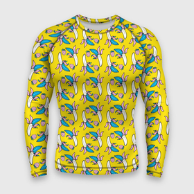 Мужской рашгард 3D с принтом Летний узор. Забавные бананчики в Тюмени,  |  | банан | летний | лето | разноцветный | фрукты