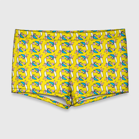 Мужские купальные плавки 3D с принтом Летний узор. Забавные бананчики , Полиэстер 85%, Спандекс 15% |  | банан | летний | лето | разноцветный | фрукты