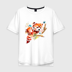 Мужская футболка хлопок Oversize с принтом Две лисички сестрички в Курске, 100% хлопок | свободный крой, круглый ворот, “спинка” длиннее передней части | детская | детям | женские | женщинам | животные | звери | лиса