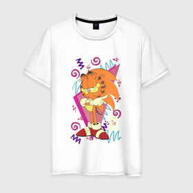 Мужская футболка хлопок с принтом sonic ёжик 002 в Новосибирске, 100% хлопок | прямой крой, круглый вырез горловины, длина до линии бедер, слегка спущенное плечо. | cat | sonic | доктор эггман | ёж шэдоу | кот | котик | майлз тейлз прауэр | наклз | рыжий | эми роуз