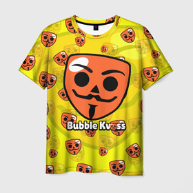 Мужская футболка 3D с принтом BUBBLE KVASS   БАБЛ КВАС , 100% полиэфир | прямой крой, круглый вырез горловины, длина до линии бедер | brawl stars | бабл квас | бабле квас | баблквас | бравл старс | игра | мем