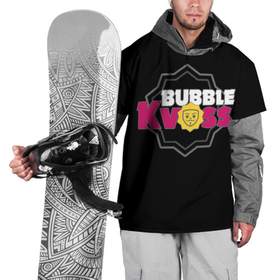 Накидка на куртку 3D с принтом Bubble Kvass   emblem , 100% полиэстер |  | computer game | meme | memes | mobile | parody | бабл квас | компьютерная игра | мемная | мемы | мобильная | пародия