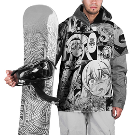 Накидка на куртку 3D с принтом АХЕГАО КОЛЛАЖ   AHEGAO в Курске, 100% полиэстер |  | Тематика изображения на принте: ahegao | anime | cosplay | senpai | аниме | ахегао | коллаж | косплей | паттерн | сенпай | фото
