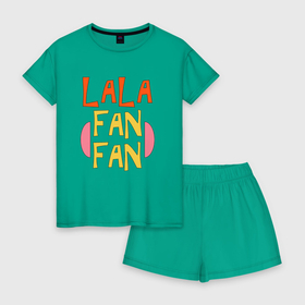 Женская пижама с шортиками хлопок с принтом Лалафанфан   Lalafanfan в Тюмени, 100% хлопок | футболка прямого кроя, шорты свободные с широкой мягкой резинкой | игрушка | милая уточка | плюшевый | утенок | утка