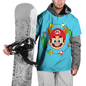 Накидка на куртку 3D с принтом Марио с ушками в Петрозаводске, 100% полиэстер |  | game | games | mario | игра | игры | марио