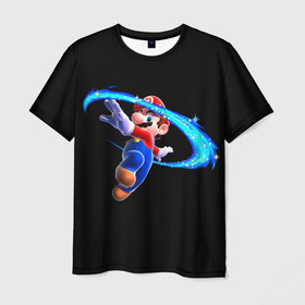 Мужская футболка 3D с принтом Марио волшебник в Кировске, 100% полиэфир | прямой крой, круглый вырез горловины, длина до линии бедер | game | games | mario | игра | игры | марио