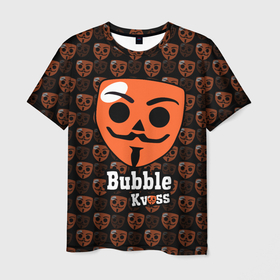 Мужская футболка 3D с принтом ИГРА БАБЛ КВАС | BUBBLE KVASS , 100% полиэфир | прямой крой, круглый вырез горловины, длина до линии бедер | brawl stars | бабл квас | бабле квас | баблквас | бравл старс | игра | мем