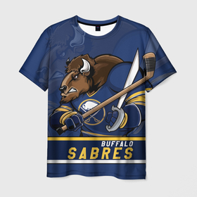 Мужская футболка 3D с принтом Баффало Сейберз, Buffalo Sabres в Кировске, 100% полиэфир | прямой крой, круглый вырез горловины, длина до линии бедер | buffalo | buffalo sabres | hockey | nhl | sabres | usa | бафало | баффало | баффало сейберз | нхл | сейберз | спорт | сша | хоккей | шайба