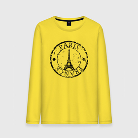 Мужской лонгслив хлопок с принтом Париж, Франция, Эйфелева башня в Тюмени, 100% хлопок |  | eiffel tower | fashion | france | paris | stamp | мода | париж | печать | франция | штамп | эйфелева башня