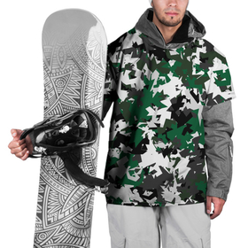 Накидка на куртку 3D с принтом Зелено черный камуфляж в Кировске, 100% полиэстер |  | камуфляж | клуб | краснодар | милитари | патерн | фк | футбол | футбольный