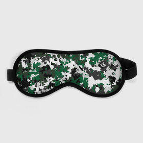 Маска для сна 3D с принтом Зелено черный камуфляж в Кировске, внешний слой — 100% полиэфир, внутренний слой — 100% хлопок, между ними — поролон |  | камуфляж | клуб | краснодар | милитари | патерн | фк | футбол | футбольный
