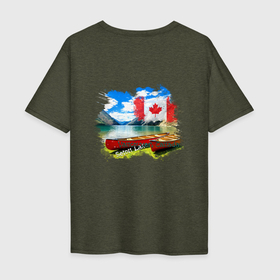 Мужская футболка хлопок Oversize с принтом Путешествие. Канада. Ванкувер. в Новосибирске, 100% хлопок | свободный крой, круглый ворот, “спинка” длиннее передней части | Тематика изображения на принте: ванкувер | горы | канада | канадский флаг | лодки | озеро | озеро сетон | отпуск | путешествие | туризм | фотография