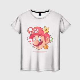 Женская футболка 3D с принтом Милаха Марио , 100% полиэфир ( синтетическое хлопкоподобное полотно) | прямой крой, круглый вырез горловины, длина до линии бедер | game | games | mario | игра | игры | марио