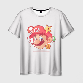Мужская футболка 3D с принтом Милаха Марио в Курске, 100% полиэфир | прямой крой, круглый вырез горловины, длина до линии бедер | game | games | mario | игра | игры | марио