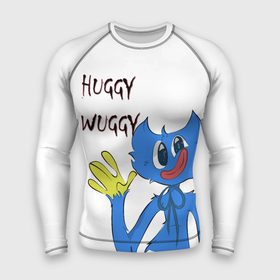 Мужской рашгард 3D с принтом Huggy Wuggy  Poppy Playtime (Хагги Вагги) ,  |  | huggy wuggy | poppy playtime | монстр | синий | хагги вагги