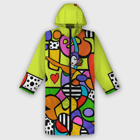 Дождевик унисекс 3D с принтом Fiesta dance в городе Новоалтайск,  |  | brazilian artist | bright colors | cubism | emoji | girl | graffiti | hearts | love | pop art | romero britto | valentine | бразильский художник | граффити | девушка | день святого валентина | кубизм | любовь | ромеро бритто | с