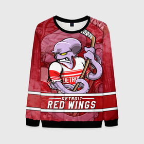 Мужской свитшот 3D с принтом Детройт Ред Уингз, Detroit Red Wings Маскот в Екатеринбурге, 100% полиэстер с мягким внутренним слоем | круглый вырез горловины, мягкая резинка на манжетах и поясе, свободная посадка по фигуре | detroit | detroit red wings | hockey | nhl | red wings | usa | детройд | детройт | детройт ред уингз | маскот | нхл | ред уингз | спорт | сша | хоккей | шайба