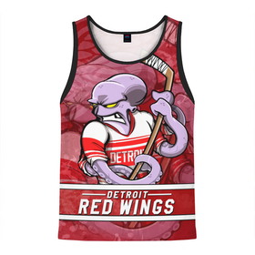 Мужская майка 3D с принтом Детройт Ред Уингз, Detroit Red Wings Маскот в Тюмени, 100% полиэстер | круглая горловина, приталенный силуэт, длина до линии бедра. Пройма и горловина окантованы тонкой бейкой | detroit | detroit red wings | hockey | nhl | red wings | usa | детройд | детройт | детройт ред уингз | маскот | нхл | ред уингз | спорт | сша | хоккей | шайба