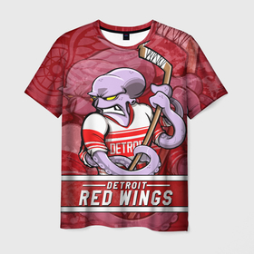 Мужская футболка 3D с принтом Детройт Ред Уингз, Detroit Red Wings Маскот , 100% полиэфир | прямой крой, круглый вырез горловины, длина до линии бедер | detroit | detroit red wings | hockey | nhl | red wings | usa | детройд | детройт | детройт ред уингз | маскот | нхл | ред уингз | спорт | сша | хоккей | шайба