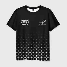 Мужская футболка 3D с принтом Audi, Ауди, Звезды в Петрозаводске, 100% полиэфир | прямой крой, круглый вырез горловины, длина до линии бедер | Тематика изображения на принте: audi | auto | quattro | авто | автомобиль | ауди | марка | машина