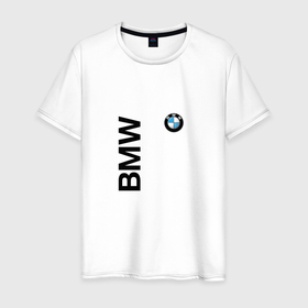 Мужская футболка хлопок с принтом BMW (ато супер) , 100% хлопок | прямой крой, круглый вырез горловины, длина до линии бедер, слегка спущенное плечо. | Тематика изображения на принте: bmw | авто | автомобили | лого | марка | машина | подарок | праздник