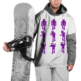 Накидка на куртку 3D с принтом Five Nights At Freddys purple guy в Новосибирске, 100% полиэстер |  | five nights at freddys | fnaf | freddy | horror | purple guy | william affton | william afton | фиолетовый человек | фнаф