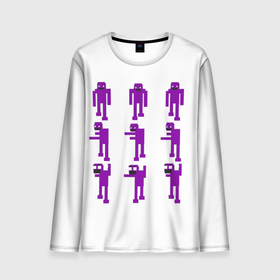 Мужской лонгслив 3D с принтом Five Nights At Freddys purple guy в Курске, 100% полиэстер | длинные рукава, круглый вырез горловины, полуприлегающий силуэт | five nights at freddys | fnaf | freddy | horror | purple guy | william affton | william afton | фиолетовый человек | фнаф