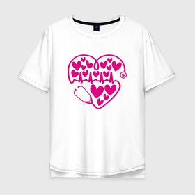 Мужская футболка хлопок Oversize с принтом Любимой медсестре 2 в Кировске, 100% хлопок | свободный крой, круглый ворот, “спинка” длиннее передней части | любимой | мед одежда | медик | медицинская | медсестра | медсестре | на 8 марта | на день валентина