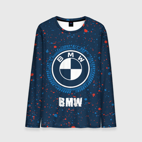 Мужской лонгслив 3D с принтом BMW | BMW + Брызги в Санкт-Петербурге, 100% полиэстер | длинные рукава, круглый вырез горловины, полуприлегающий силуэт | auto | b m w | bmv | bmw | logo | m power | moto | paint | performance | power | series | sport | авто | б м в | бмв | брызги | краска | лого | логотип | марка | мото | перфоманс | символ | спорт