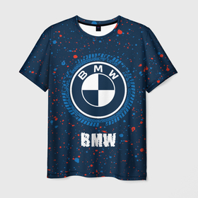 Мужская футболка 3D с принтом BMW | BMW + Брызги в Курске, 100% полиэфир | прямой крой, круглый вырез горловины, длина до линии бедер | auto | b m w | bmv | bmw | logo | m power | moto | paint | performance | power | series | sport | авто | б м в | бмв | брызги | краска | лого | логотип | марка | мото | перфоманс | символ | спорт