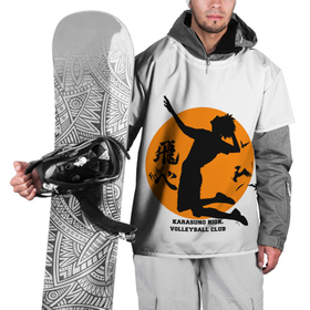 Накидка на куртку 3D с принтом Волейбол Хината Карасуно , 100% полиэстер |  | Тематика изображения на принте: fly high | волейбол | карасуно | крылья | хината