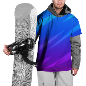 Накидка на куртку 3D с принтом Неоновые стрелы | Neon в Курске, 100% полиэстер |  | geometry | neon | геометрия | лёд | ледяной | линии | неон | неоновый | осколки | острый | полоски | свечение | синий | сосулька | стрелы | треугольники | фиолетовый
