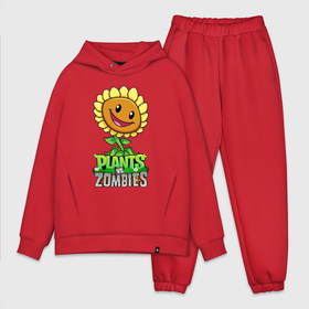 Мужской костюм хлопок OVERSIZE с принтом Plants vs. Zombies Подсолнух ,  |  | plants vs zombies | зомби | игра | компьютерная игра | подсолнух | против | растения | растения против зомби