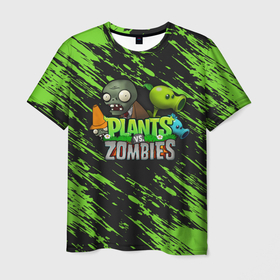 Мужская футболка 3D с принтом Plants vs. Zombies персонажи в Тюмени, 100% полиэфир | прямой крой, круглый вырез горловины, длина до линии бедер | plants vs zombies | зомби | игра | компьютерная игра | против | растения | растения против зомби
