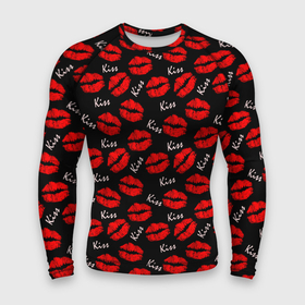Мужской рашгард 3D с принтом Kiss (поцелуи) в Кировске,  |  | 14 февраля | girl | kiss | амур | валентинка | вторая половинка | гламур | губная помада | губы | девушка | день всех влюбленных | засос | купидон | ласка | любовь | мода | отнош | подарок любви | поцелуй