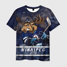 Мужская футболка 3D с принтом Виннипег Джетс, Winnipeg Jets Маскот , 100% полиэфир | прямой крой, круглый вырез горловины, длина до линии бедер | Тематика изображения на принте: canada | hockey | jets | nhl | winnipeg | winnipeg jets | виннипег | виннипег джетс | джетс | канада | маскот | нхл | хоккей